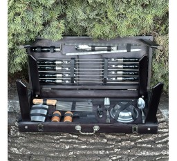 Подарунковий набір Пікнік кейс-столик чорний