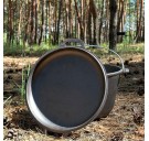 Казан туристичний КТ-10КС чавунний з кришкою-сковородою 10л