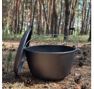 Казан туристичний КТ-08КС чавунний з кришкою-сковородою 8л