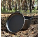 Казан туристичний КТ-08КС чавунний з кришкою-сковородою 8л