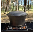 Казан туристичний КТ-08КС чавунний з кришкою-сковородою 8л